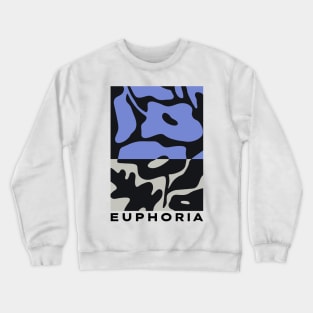 Euphoria Blue Flower Graphic Crewneck Sweatshirt